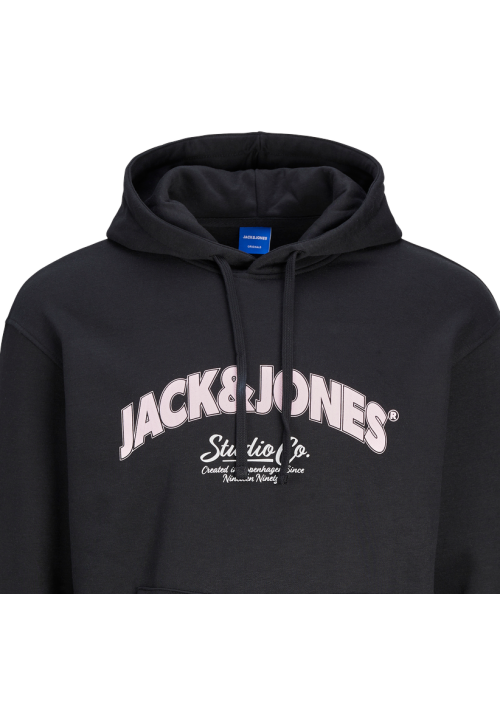 Ανδρικό Φούτερ με Κουκούλα Jack & Jones Jorbronx Arch Big Sweat Hood LN 12262919 Μαύρο