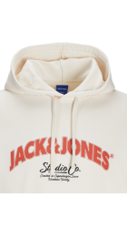 Ανδρικό Φούτερ με Κουκούλα Jack & Jones Jorbronx Arch Big Sweat Hood LN 12262919 Antique White