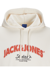 Ανδρικό Φούτερ με Κουκούλα Jack & Jones Jorbronx Arch Big Sweat Hood LN 12262919 Antique White