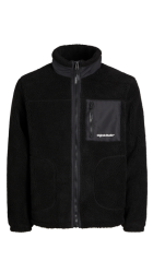 Ανδρικό Μπουφάν Fleece Jack & Jones Jorvesterbro Teddy Jacket AW24 Noos 12260450 Μαύρο