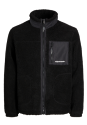 Ανδρική Ζακέτα Fleece Jack & Jones Jorvesterbro Teddy Jacket AW24 Noos 12260450 Μαύρη