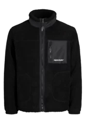 Ανδρικό Μπουφάν Fleece Jack & Jones Jorvesterbro Teddy Jacket AW24 Noos 12260450 Μαύρο