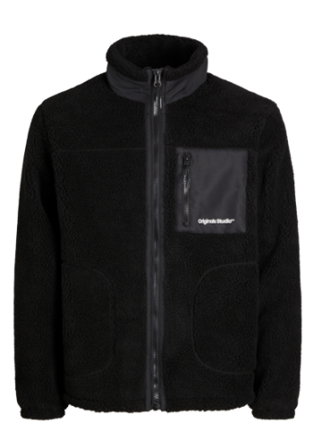 Ανδρική Ζακέτα Fleece Jack & Jones Jorvesterbro Teddy Jacket AW24 Noos 12260450 Μαύρη