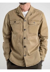 Ανδρικό Πουκάμισο Overshirt Gianni Lupo 6011Q1 Μπεζ