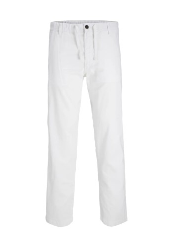 Ανδρικό Λινό Παντελόνι Jack & Jones JPSTKane Hybrid Bondi Jogger SN 12274977 White Ανδρικό Λινό Παντελόνι Jack & Jones JPSTKane Hybrid Bondi Jogger SN 12274977 White