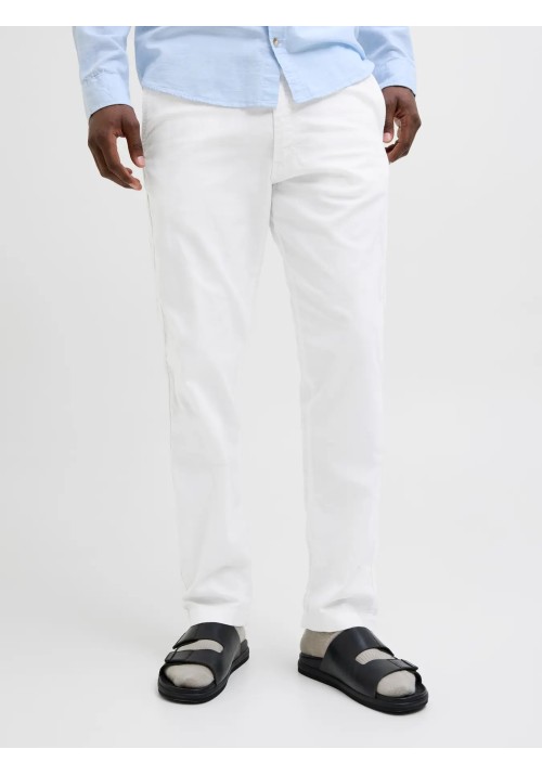 Ανδρικό Λινό Παντελόνι Jack & Jones JPSTKane Hybrid Bondi Jogger SN 12274977 White
