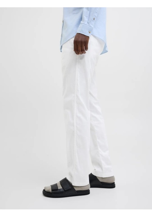 Ανδρικό Λινό Παντελόνι Jack & Jones JPSTKane Hybrid Bondi Jogger SN 12274977 White