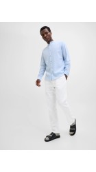 Ανδρικό Λινό Παντελόνι Jack & Jones JPSTKane Hybrid Bondi Jogger SN 12274977 White