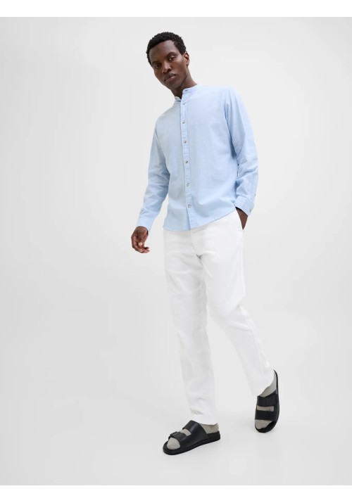 Ανδρικό Λινό Παντελόνι Jack & Jones JPSTKane Hybrid Bondi Jogger SN 12274977 White