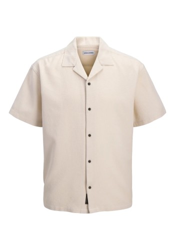 Ανδρικό Πουκάμισο Jack & Jones JJGlobal Waffle Resort Shirt SS 12295551 Moonbeam