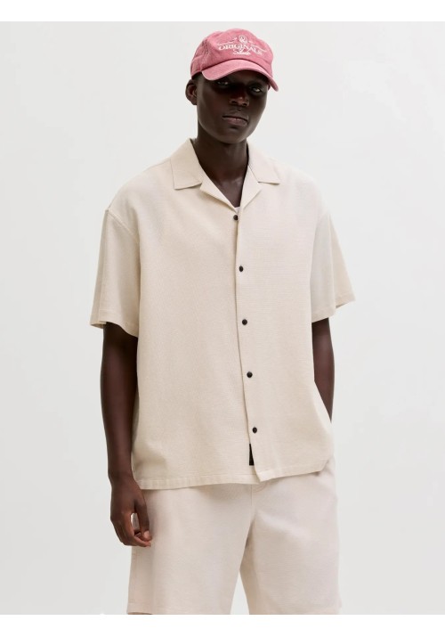 Ανδρικό Πουκάμισο Jack & Jones JJGlobal Waffle Resort Shirt SS 12295551 Moonbeam