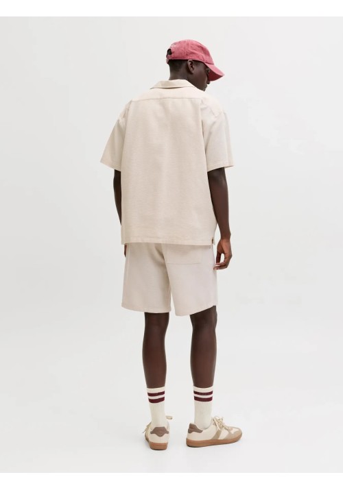 Ανδρικό Πουκάμισο Jack & Jones JJGlobal Waffle Resort Shirt SS 12295551 Moonbeam