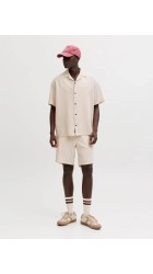 Ανδρικό Πουκάμισο Jack & Jones JJGlobal Waffle Resort Shirt SS 12295551 Moonbeam