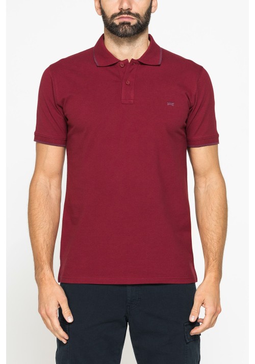 Ανδρική Μπλούζα Polo Carrera jeans 819A0075A-491 Pomegranate Red