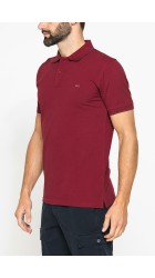 Ανδρική Μπλούζα Polo Carrera jeans 819A0075A-491 Pomegranate Red