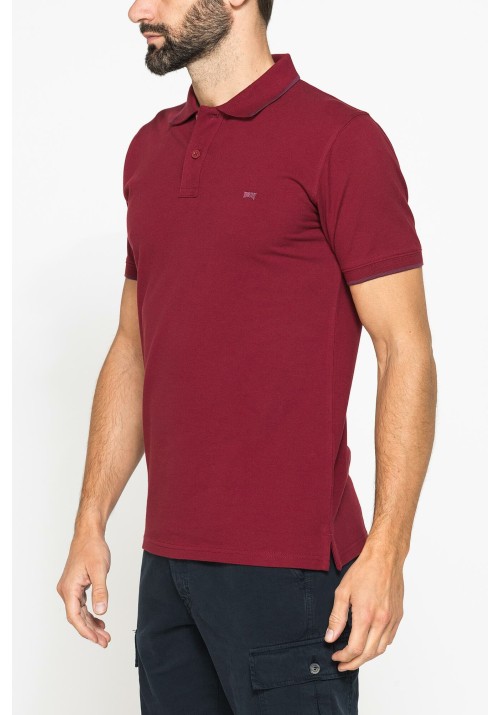 Ανδρική Μπλούζα Polo Carrera jeans 819A0075A-491 Pomegranate Red
