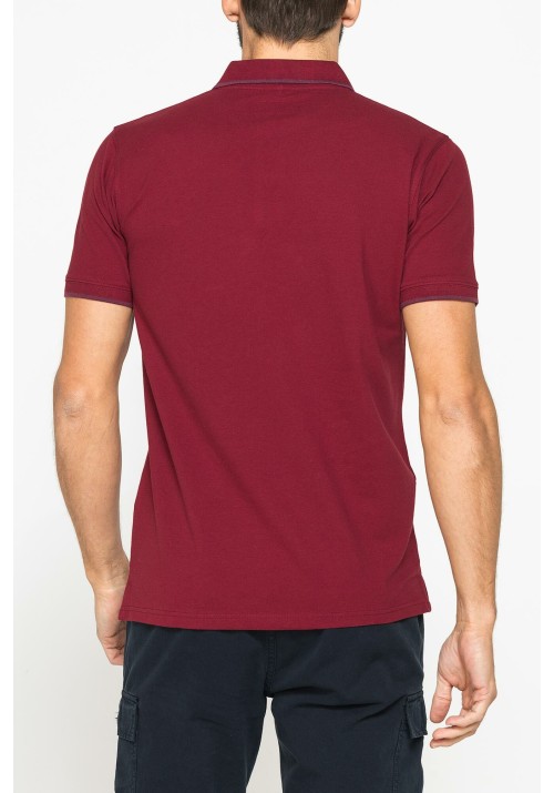 Ανδρική Μπλούζα Polo Carrera jeans 819A0075A-491 Pomegranate Red