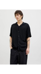 Ανδρικό Πουκάμισο Jack & Jones JJEJeff Solid Resort Shirt S/S SN 12268443 Black