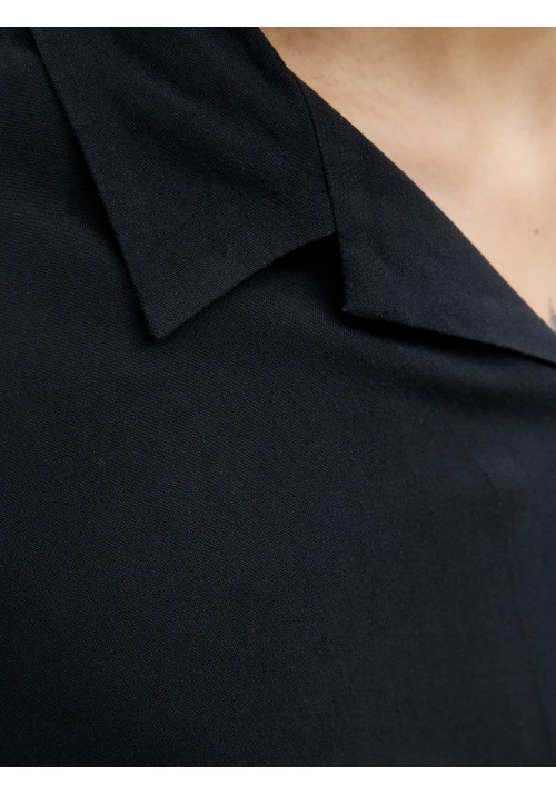 Ανδρικό Πουκάμισο Jack & Jones JJEJeff Solid Resort Shirt S/S SN 12268443 Black