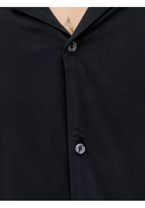 Ανδρικό Πουκάμισο Jack & Jones JJEJeff Solid Resort Shirt S/S SN 12268443 Black