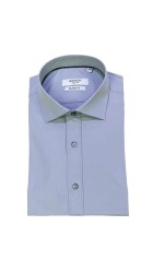 Ανδρικό Πουκάμισο Ελαστικό Slim Fit Boston 9001-444 Γκρι