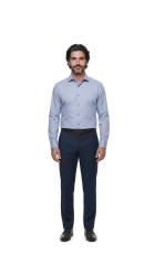 Ανδρικό Πουκάμισο Ελαστικό Slim Fit Boston 9001-444 Γκρι