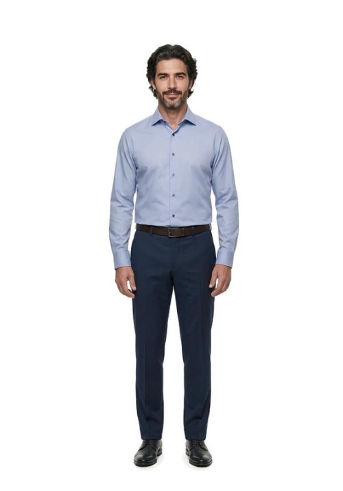 Ανδρικό Πουκάμισο Ελαστικό Slim Fit Boston 9001-444 Γκρι
