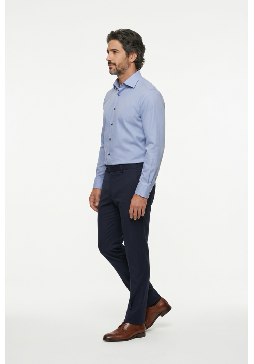 Ανδρικό Πουκάμισο Ελαστικό Slim Fit Boston 9001-444 Γκρι