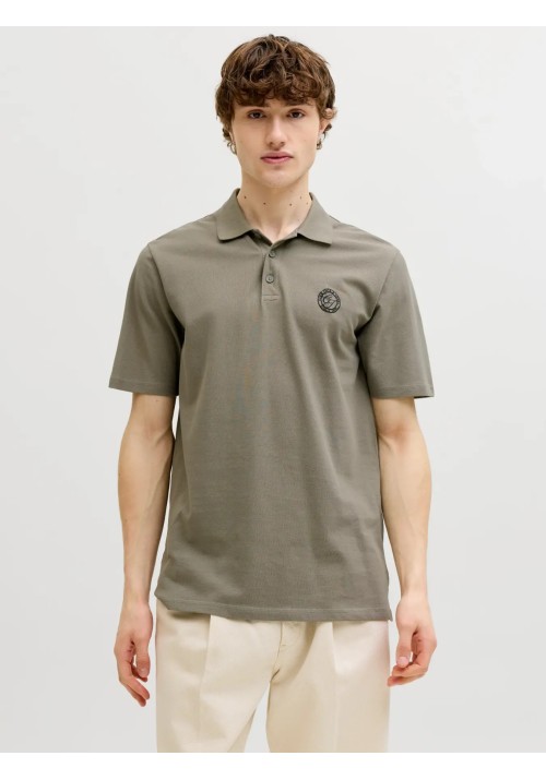 Ανδρική Μπλούζα Polo Jack & Jones JJalliance Polo SS LN 12288108  Vetiver