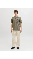 Ανδρική Μπλούζα Polo Jack & Jones JJalliance Polo SS LN 12288108  Vetiver