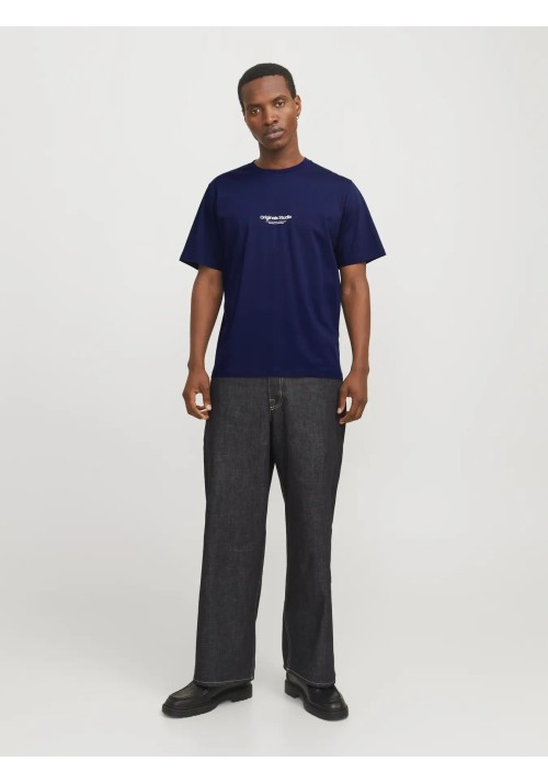 Ανδρικό T-Shirt Jack & Jones Jorvesterbro Tee SS Crew Neck Noos 12240121 Ocean Cavern