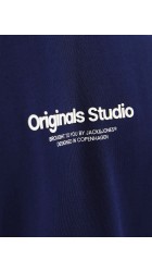 Ανδρικό T-Shirt Jack & Jones Jorvesterbro Tee SS Crew Neck Noos 12240121 Ocean Cavern