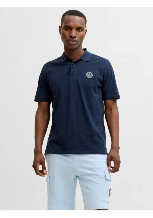 Ανδρική Μπλούζα Polo Jack & Jones JJalliance Polo SS LN 12288108 Navy Blazer