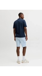 Ανδρική Μπλούζα Polo Jack & Jones JJalliance Polo SS LN 12288108 Navy Blazer