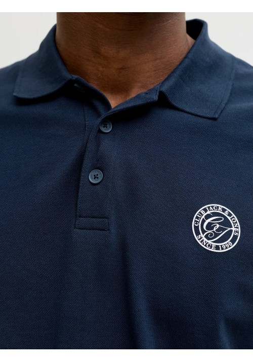 Ανδρική Μπλούζα Polo Jack & Jones JJalliance Polo SS LN 12288108 Navy Blazer