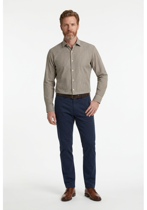 Ανδρικό Πουκάμισο Slim Fit Boston 6309-5 Λευκό