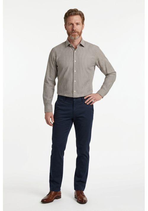 Ανδρικό Πουκάμισο Slim Fit Boston 6309-5 Λευκό