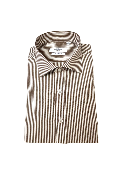 Ανδρικό Πουκάμισο Slim Fit Boston 6309-5 Λευκό