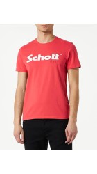 Ανδρικά T-Shirt Schott N.Y.K. TSPKLogo TSS2606 Sky-Corail
