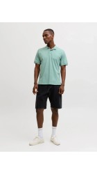 Ανδρική Μπλούζα Polo Jack & Jones JJEBasic Polo SS Noos 12136516 Mineral Blue