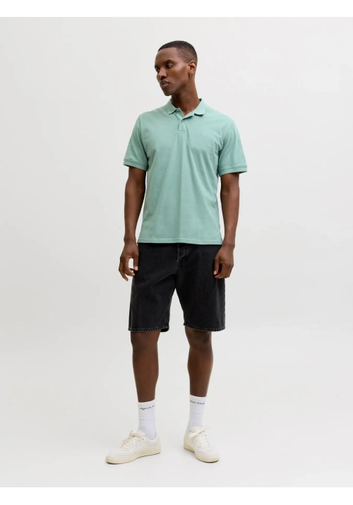 Ανδρική Μπλούζα Polo Jack & Jones JJEBasic Polo SS Noos 12136516 Mineral Blue