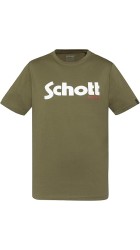Ανδρικά T-Shirt Schott N.Y.K. TSPKLogo TSS2606 Khaki-Bordeaux