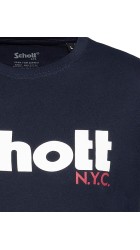 Ανδρικά T-Shirt Schott N.Y.K. TSPKLogo TSS2606 Navy-Grey