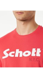 Ανδρικά T-Shirt Schott N.Y.K. TSPKLogo TSS2606 Sky-Corail