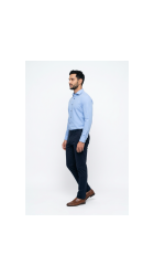 Ανδρικό Πουκάμισο Boston 9502-455.5 Γαλάζιο