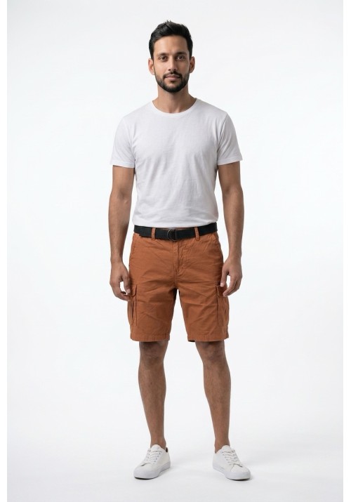 Ανδρική Βερμούδα Cargo Petrol M-1060-SHO500-2122 Πορτοκαλί