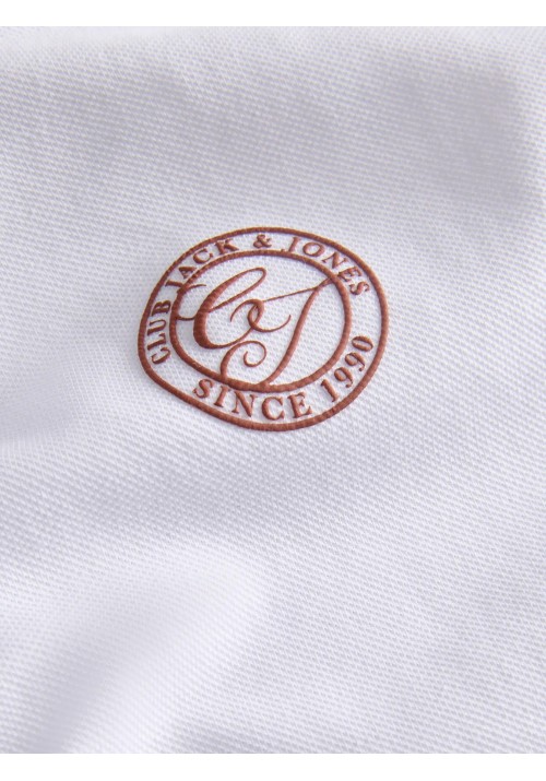 Ανδρική Μπλούζα Polo Jack & Jones JJalliance Polo SS LN 12288108 Bright White