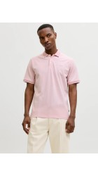 Ανδρική Μπλούζα Polo Jack & Jones JPRblualves SS Polo SN 12274681 Pink Nectar Melange