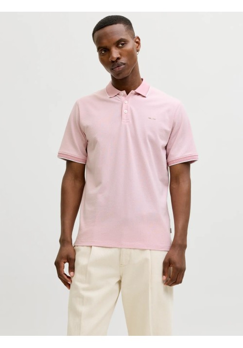 Ανδρική Μπλούζα Polo Jack & Jones JPRblualves SS Polo SN 12274681 Pink Nectar Melange