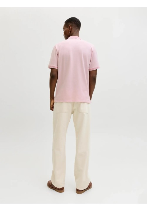 Ανδρική Μπλούζα Polo Jack & Jones JPRblualves SS Polo SN 12274681 Pink Nectar Melange